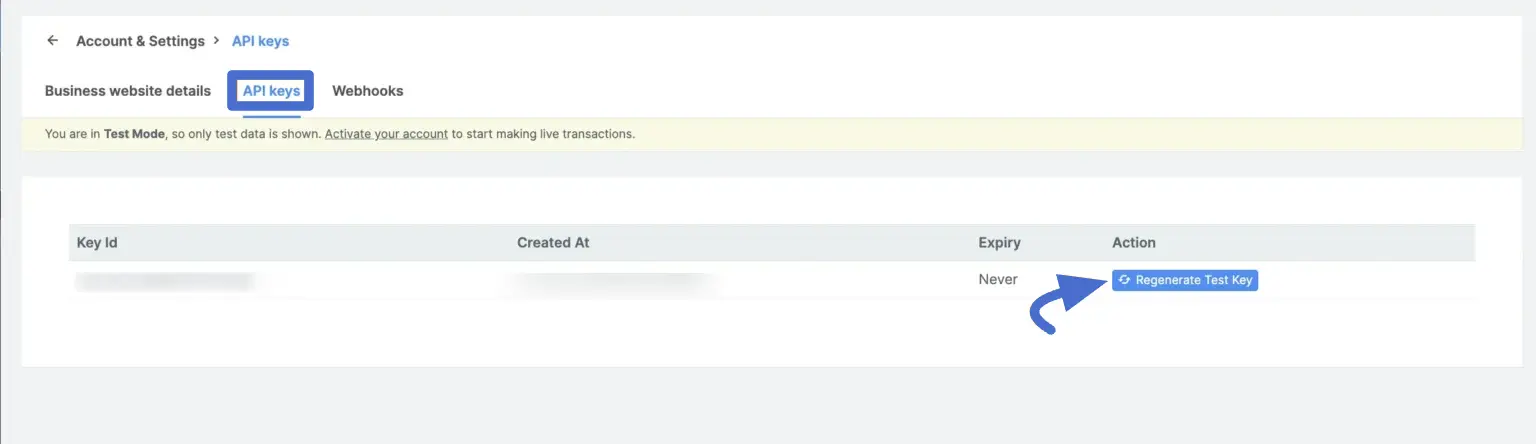  Get API Keys From Razorpay