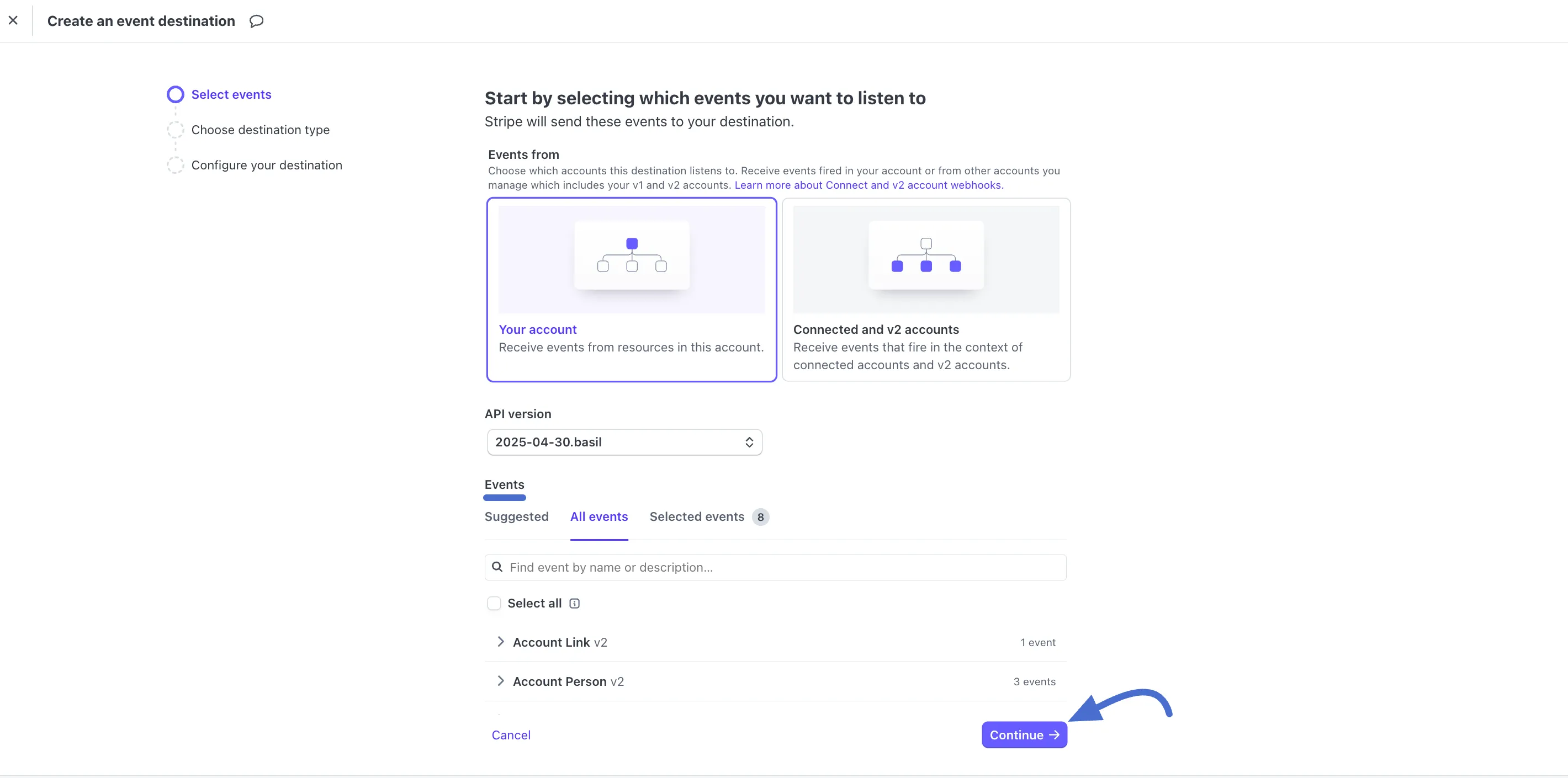 Screenshot of Stripe Settings Page